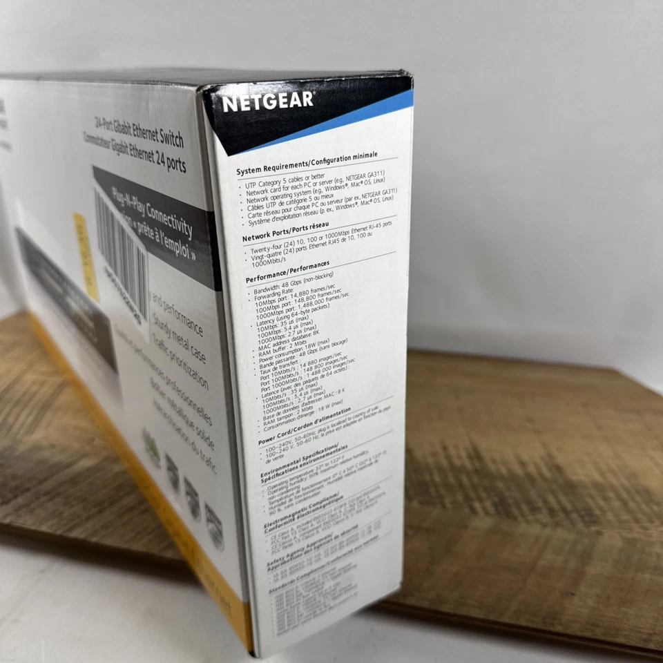 NetGear ProSafe JGS524 24-Port Gigabit Ethernet Switch NEW *SEALED* - Image 4 of 4