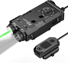 EZshoot 1600 Lumens Rifle Flashlight/IR Illuminator with Green/IR Laser Black 