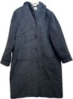 Anne Klein 2 Womens Wool Long Winter Hooded Coat Charcoal Gray
