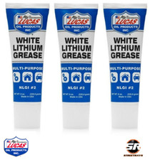 Lucas Oil 10533 White Lithium Grease 8 oz Squeeze Tube Qty 3 Tubes 