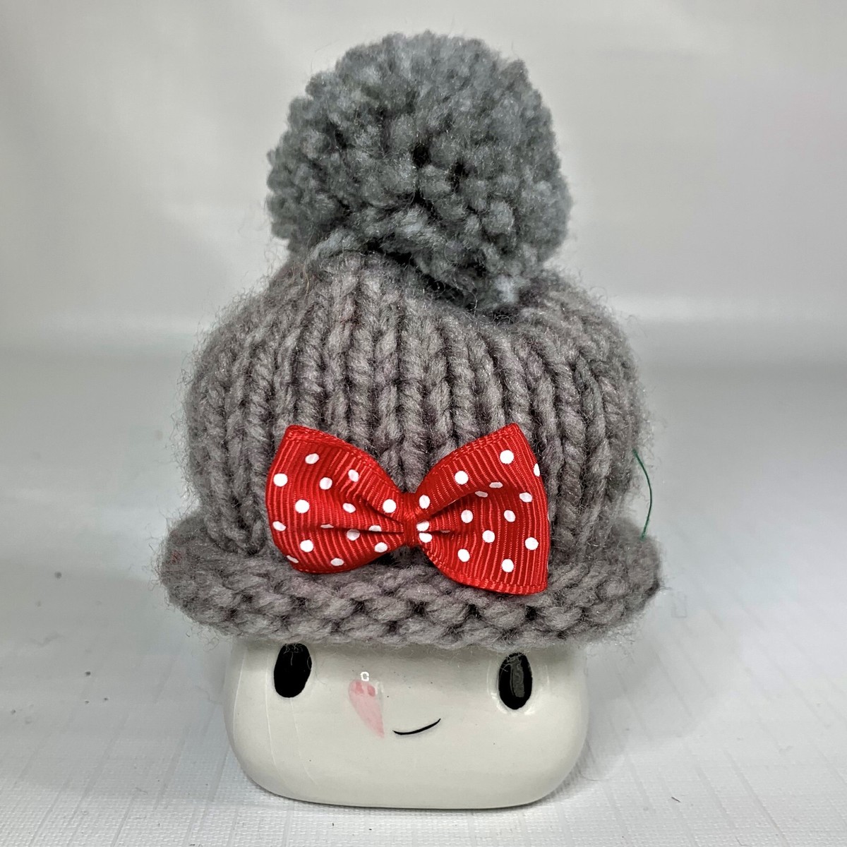 Red Bow Marshmallow Mug Hat Gray Knit Rae Dunn Tier Tray 
