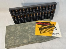 Vintage 1957 Fujimoto Japanese made Abacus w/ Instruction book original box