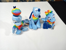 Disney Rainbow Collection Donald Daisy Pluto Plush Toys W/Tags