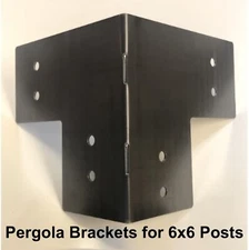 PostHugger™ Brackets For 6 x 6 Posts - Heavy Duty Shop Table Pergola - USA Made 