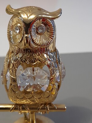 24k Gold Plated Crystal Temptations Owl Spectra Swarovski Crystal