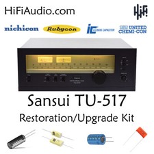 Sansui TU-517 sintonizzatore ricostruzione restauro recap service kit riparazione condensatore