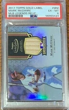 2017 Topps Gold Label Legends Relic #MM Mark McGwire PSA 6 Pop 1 none higher
