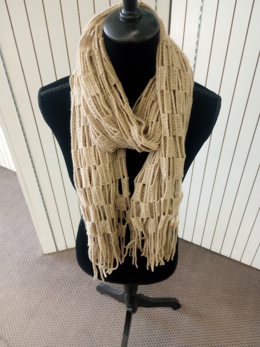GANZ knitted scarf beige Acrylic
