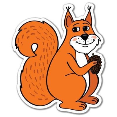 Squirrel Forest Cute Vinyl Sticker - SELECT SIZE