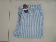 Peter Alexander Men's Long Cotton Blue Stripe Pj / Lounge Pants Size L