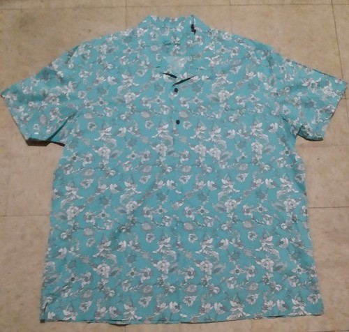 Tasso Elba Island Men's Short Sleeve Button Up Shirt Multicolor 2 XL