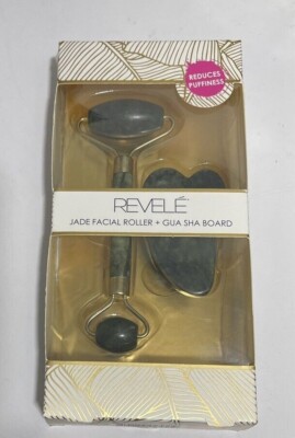 Revele Jade Facial Roller + Gua Sha Board NIB!!