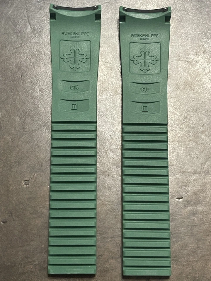 Correa de goma verde sin cortar Patek Phillipe 21x18MM: 5167a, 5167r, 5164a, 5164r Foto 2 de 4