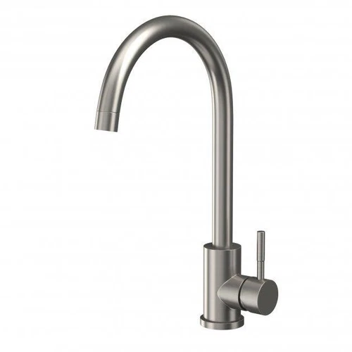 Manhattan Kitchen Sink Mixer Tap - Brushed Stainless Steel-WRAS Approved-Lever 