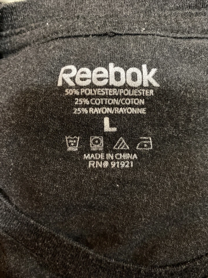 Camiseta negra grande Port Royal Sound Crossfit Reebok para hombre Foto 2 de 4