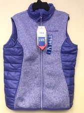 Free Country Girl's Hybrid Fleece Faux Fur Vest - Size: Large 14/16