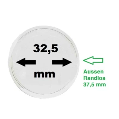 100-Münzkapseln-32,5-mm-SAFE-Randlos-PP-Für-Deutschland-10-DM-10-20-Euro-Münzen
