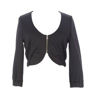 9fashion Maternity Women's Rasty Black Bolero Satin Blazer Sz S $111 on sale 9fashion Maternity Women's Rasty Black Bolero Satin Blazer Sz S $111 on sale