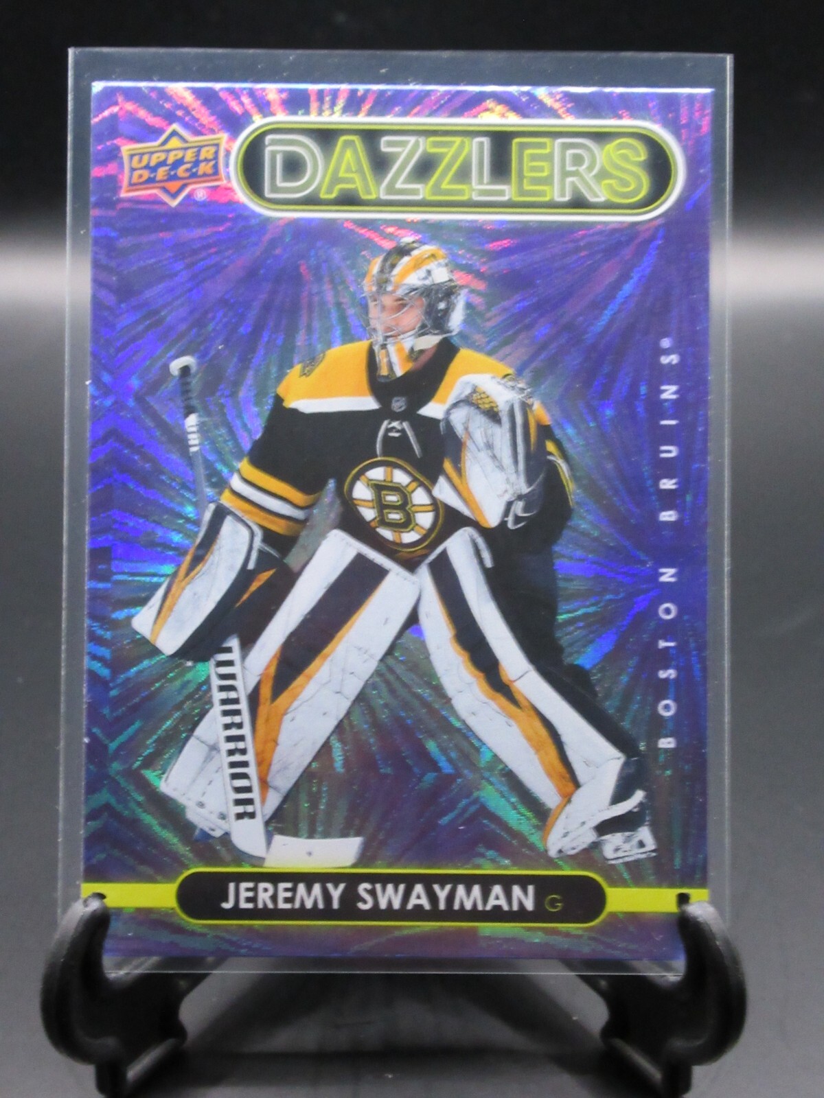 2021-22 Upper Deck Jeremy Swayman Dazzlers Purple Rookie RC #DZ-4