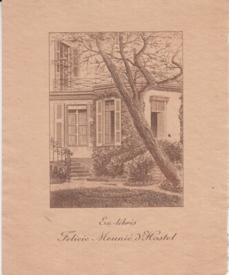 Exlibris Félicie MEUNIÉ d'HOSTEL (1843-1935) - Paris
