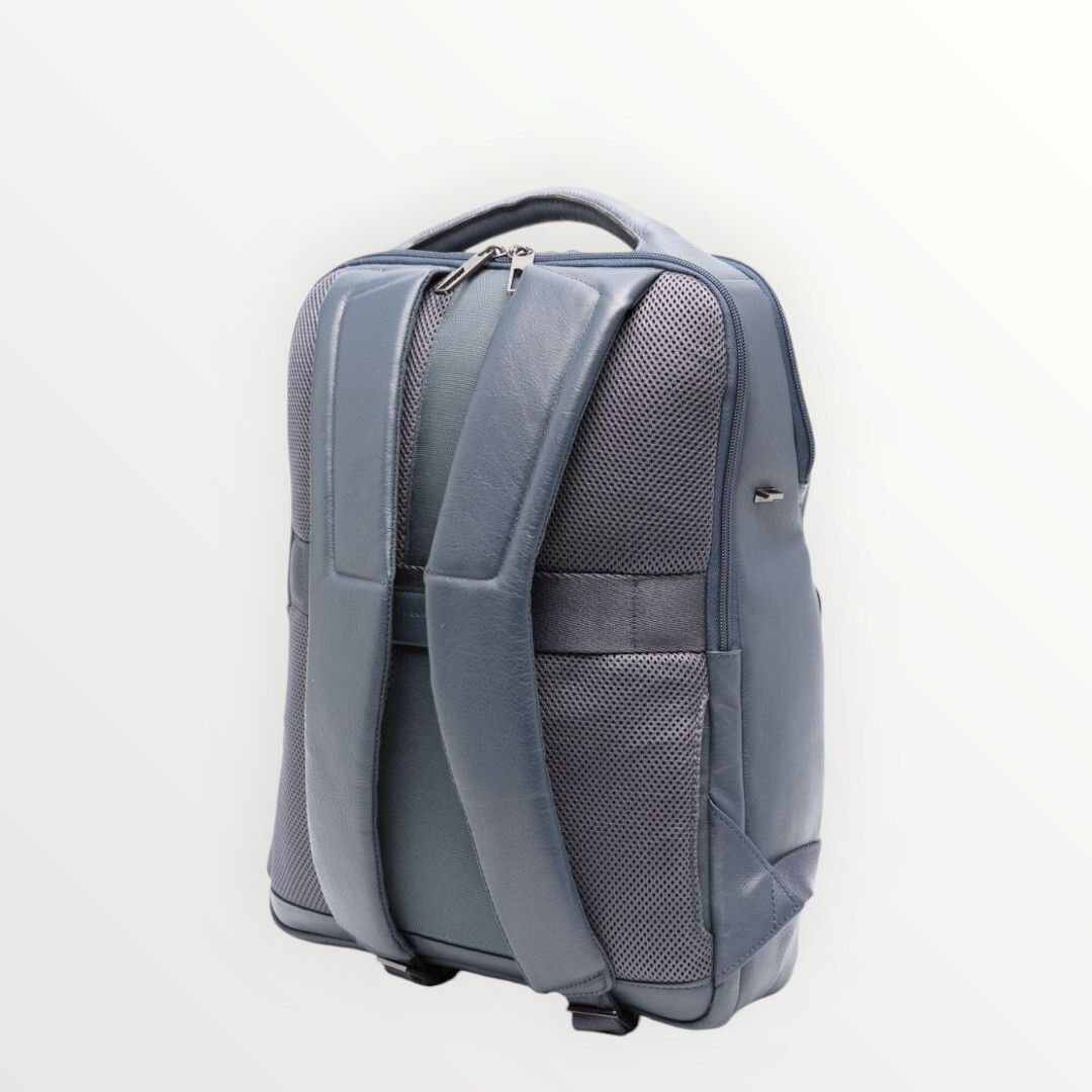 Zaino Uomo Porta PC 14 PIQUADRO in Pelle Blu Linea Pulse - CA3869P15 a