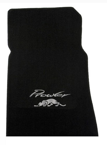 New! 1997 - 2002 Plymouth Prowler Black Floor Mats Silver Embroidered Logo Pair - Picture 4 of 12