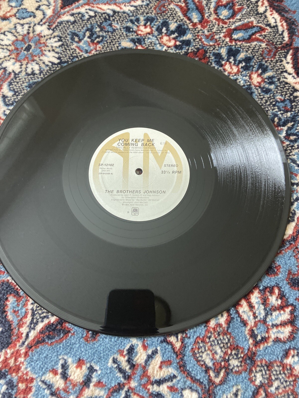 The Brothers Johnson You Keep Me Coming Back 12" VG+ SP12102 Vinyl