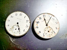 Vintage Elgin Pocket Watch Movements And Dials