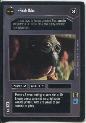 Star Wars CCG Premiere Black Border Ponda Baba