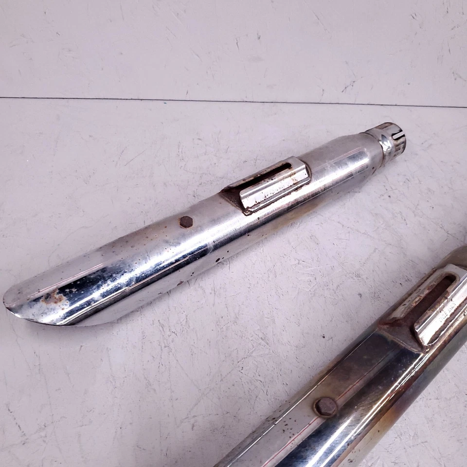 Silenciadores sin cordones Cycle Shack Harley Softail 00-04 Fat Boy Deuce MHD138SS Foto 2 de 4