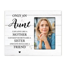 Wooden Picture Frame Home D cor Gift for Aunt - Aunt Can Love Like A Mother