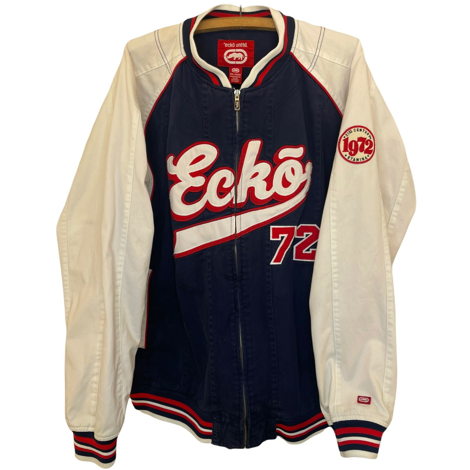 Ecko Unltd Varsity Jacket Mens 2XLarge Y2K Letterman… Gem
