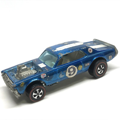 Hot Wheels Redline Nitty Gritty Kitty 1969 Blue White Int. - Made In Hong Kong
