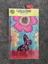 New - Curb-a-Peel Magnetic Mailbox Cover Fabric- Butterflies and Flowers