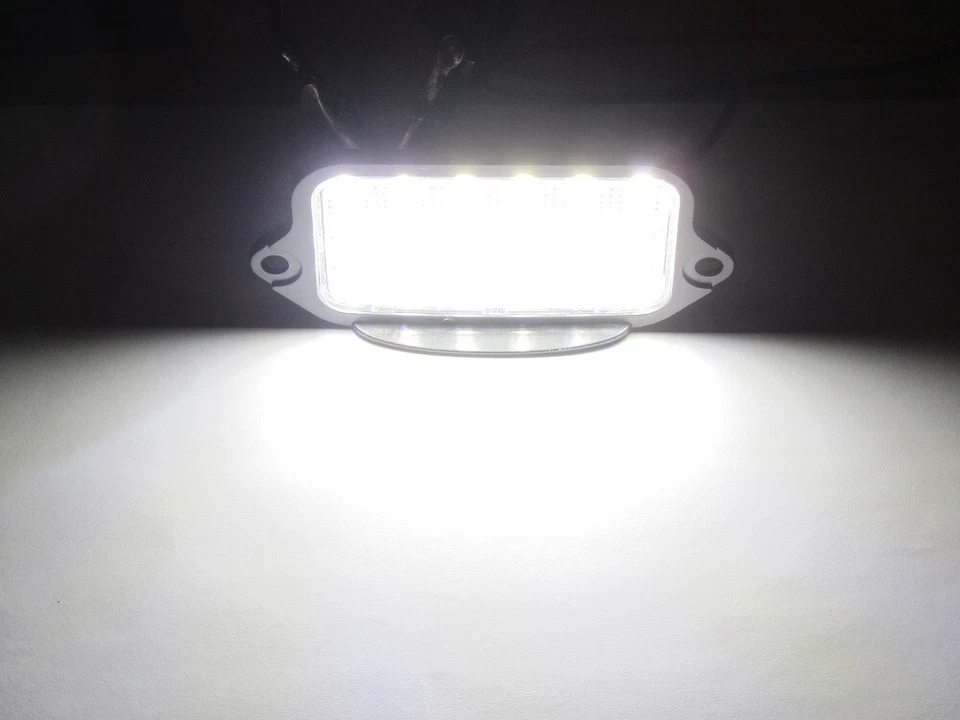 White 6000K LED License Plate Light Lamp Upgrade For 2005 - 2009 Ford Mustang - Image 3 of 4