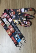 50 pcs cartoon Japanese anime Neck Strap Lanyard Key chain Card Badge Holder