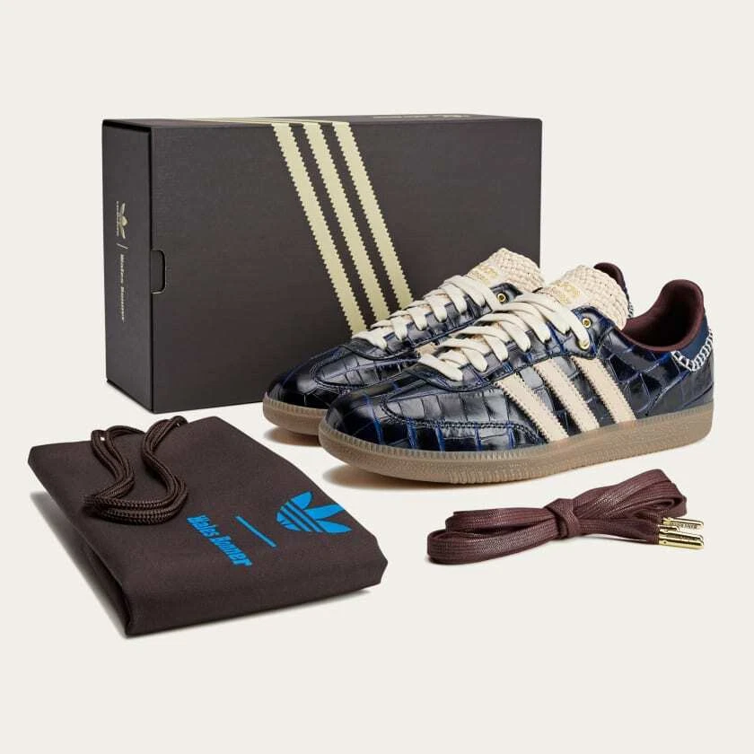 Wales Bonner x adidas Samba Collegiate Navy Wonder White Sneakers US Sizing