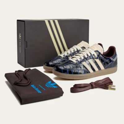 JH9825 Wales Bonner adidas Samba Collegiate Navy Wonder White 