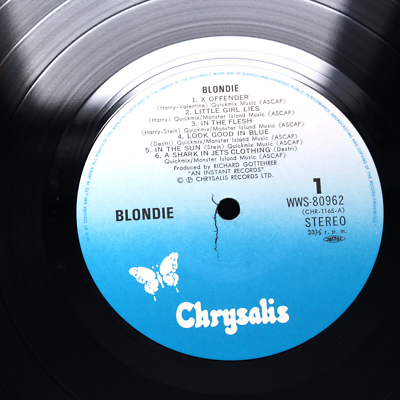 ★ Blondie ‎ レコード LP NEAR MINT ORIGINAL 1977 JAPAN BLONDIE DEBUT ALBUM VINYL LP +
