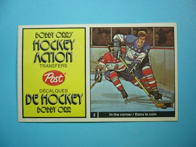 1972/73 BOBBY ORR'S POST NHL HOCKEY ACTION TRANSFER #2 DALE TALLON RED BERENSON