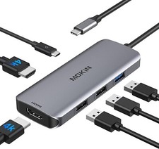 Docking Station USB C to Dual HDMI Adapter, MOKiN USB C Hub Du al H... Fast Ship