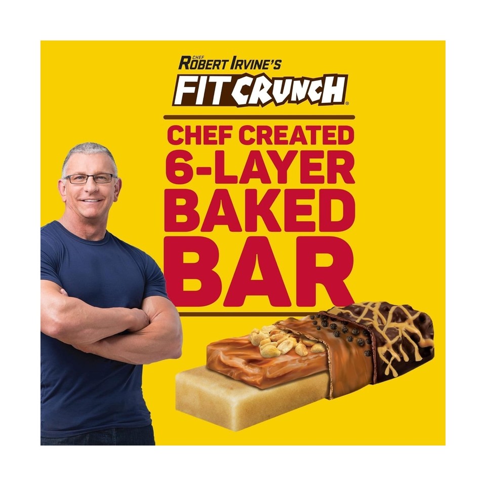Chef Robert Irvine’s Fitcrunch Whey Protein Bars Chocolate Peanut