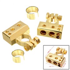 VooDoo 0/4/8 or 10 Gauge Battery Terminals with Shims - Positive and Negative