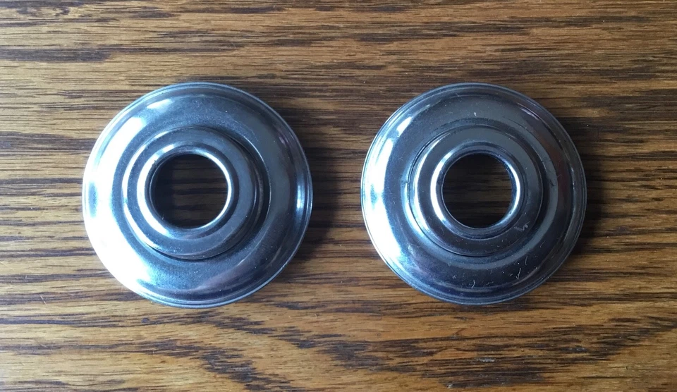 1940s 1950s HANDLE ESCUTCHEONS acabamento interior vintage - Imagem 2 de 4