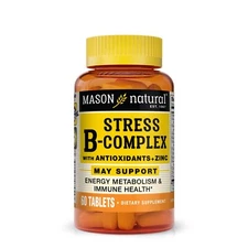 Mason Natural Stress B-Complex - With Antioxidants + Zinc, 60 Tablets