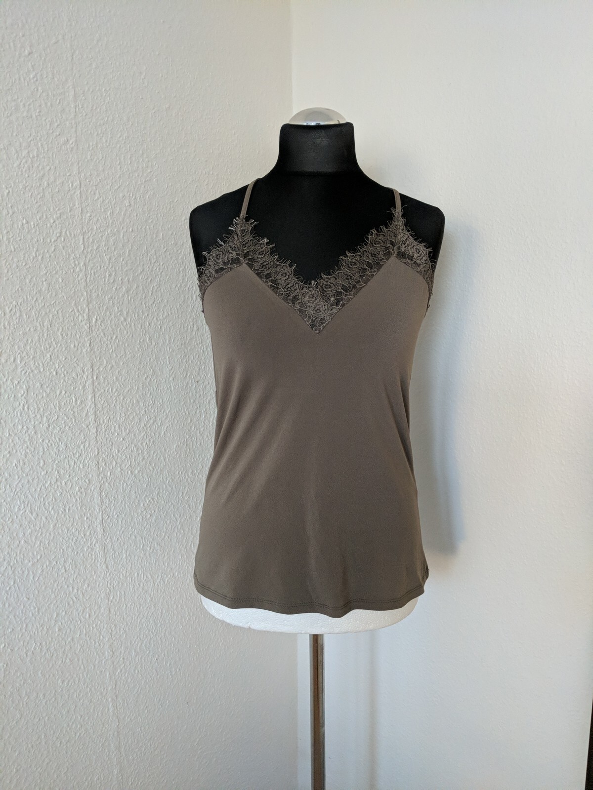 Vero Moda Damen Top braun Größe M Spitze 