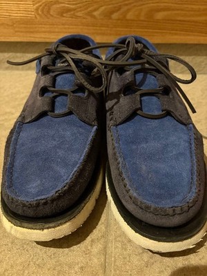 nanamica x Yuketen Ghillie Moc Suede Leather Shoes Indigo Royal US10E 28cm 5F