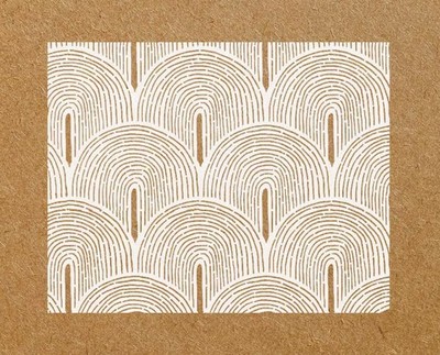 Art Deco Arch Pattern Stencil   Reusable Geometric Template for Walls