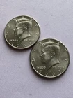 2007 P & D Kennedy Half Dollar (2) Clad Coins Circulated NIFC Free shipping N 99