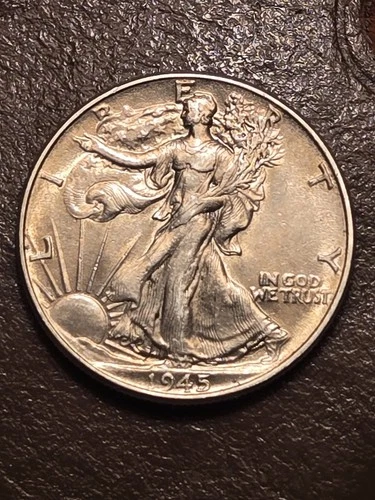 1945 Walking Liberty Silver Half Dollar Uncirculated